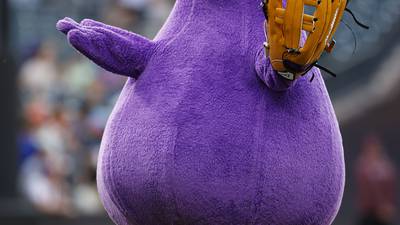 Purple place: Mets unveil the new Grimace seat at Citi Field