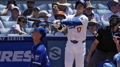 Ohtani has second 2-homer game of season as Dodgers blank Royals 3-0. Betts' hand broken in the 7th