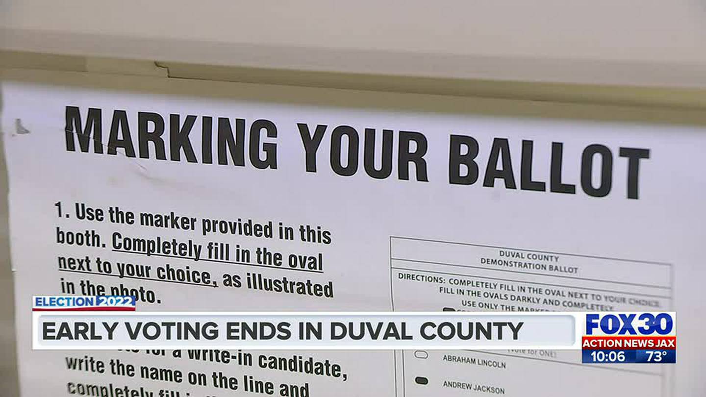 Duval County wraps up final day of early voting as election day
