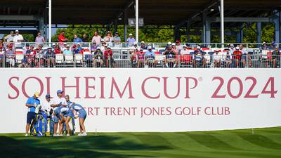 Solheim Cup begins with half-empty grandstands and fans stuck waiting for buses to course