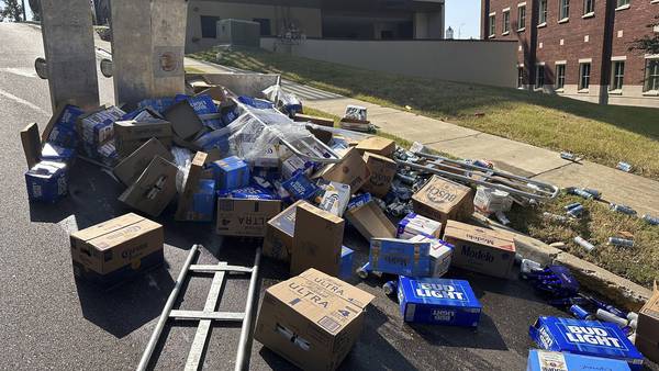 College town's police say they don't need help with cleanup after beer spill