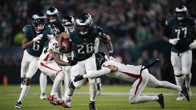 Barkley's pivotal drop late in 4th quarter burns Eagles in 22-21 loss to Atlanta Falcons